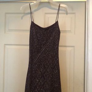 Burgundy metallic dress